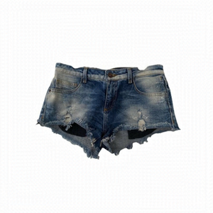 Zara Tralafuc Premium Wash Jeans Short Distressed Paint Splash Size 2